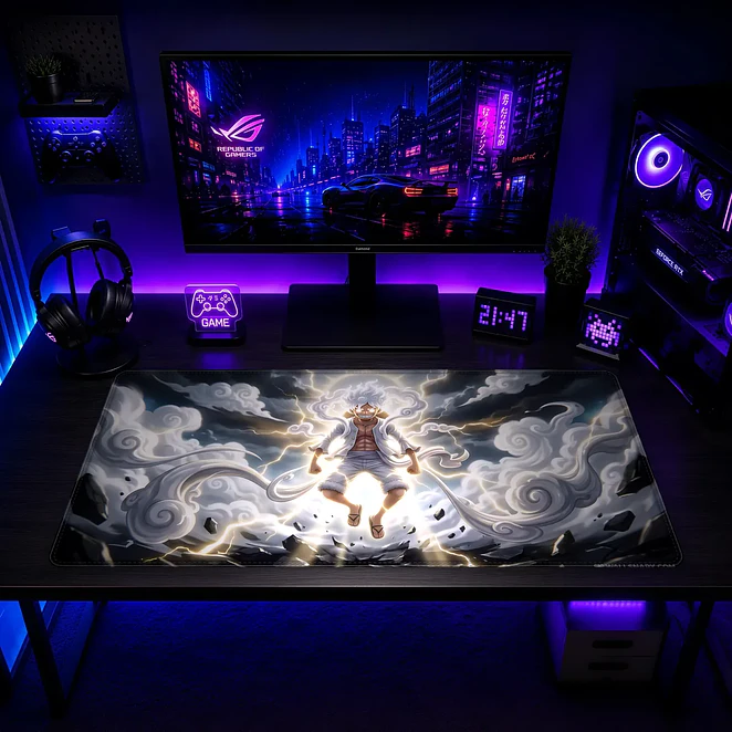Mousepad One Piece Luffy Nika Cielo Waterproof 2