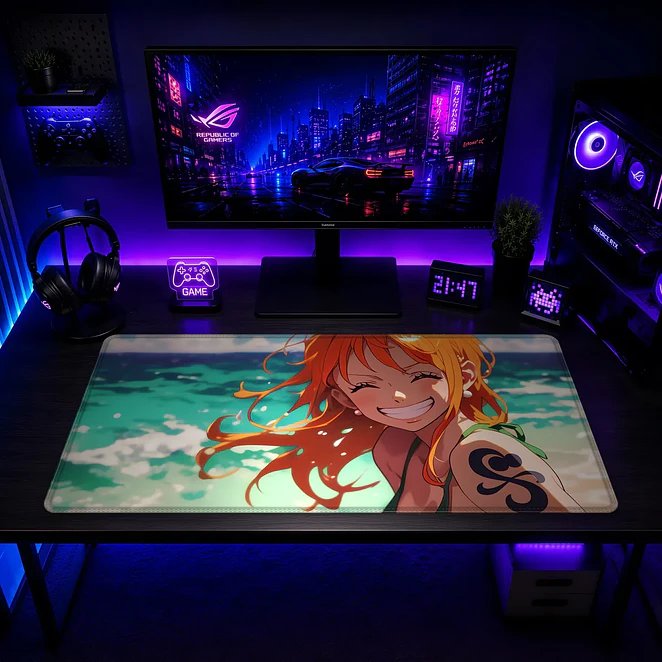 Mousepad Anime One Piece Nami Sonrisa Mar XL 2