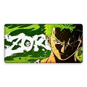 Mousepad Gamer One Piece Zoro Verde Rostro Formato XXL