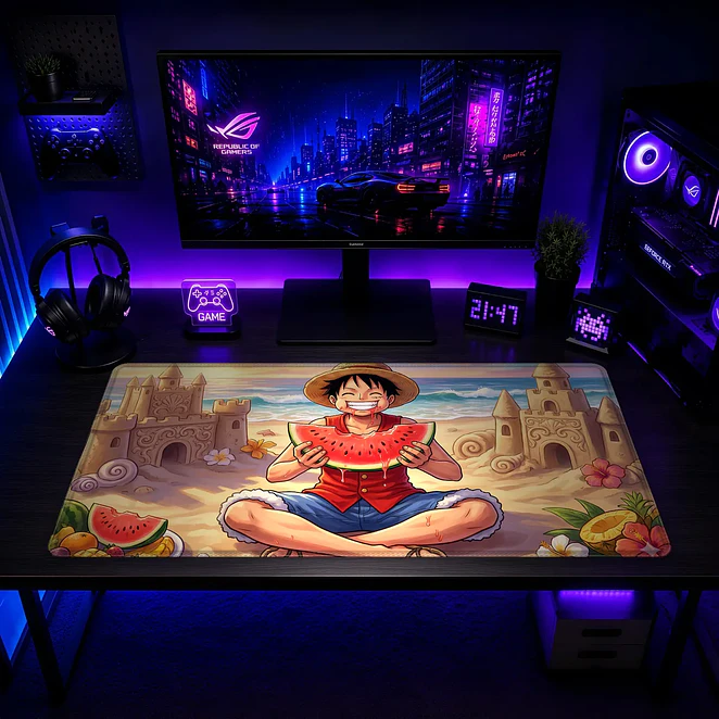 Mousepad Gamer One Piece Luffy Sandia Formato XXL 2