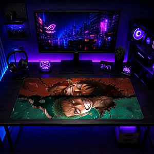 Mousepad One Piece Luffy Rojo Grieta Waterproof