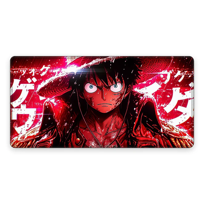 Mousepad XL One Piece Luffy Rojo Kanji Premium 1