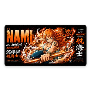 Mousepad One Piece Nami Card Waterproof