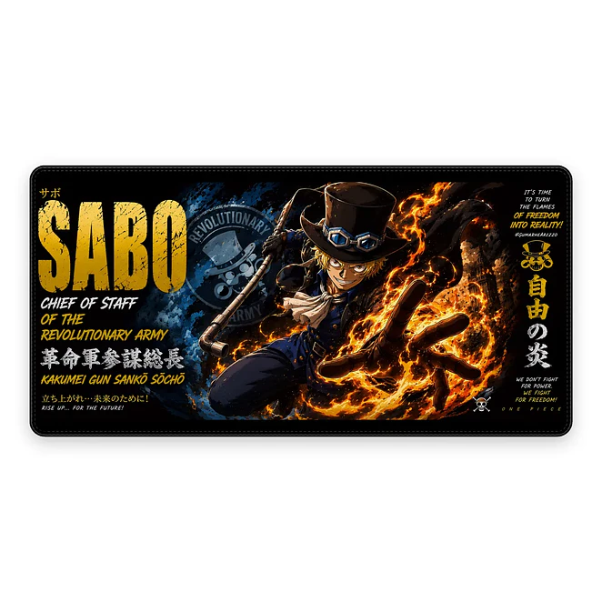 Mousepad One Piece Sabo Card Waterproof 1