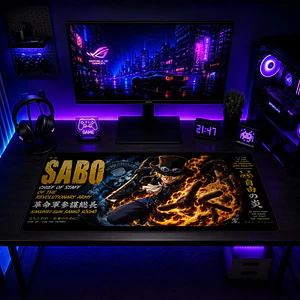 Mousepad One Piece Sabo Card Waterproof