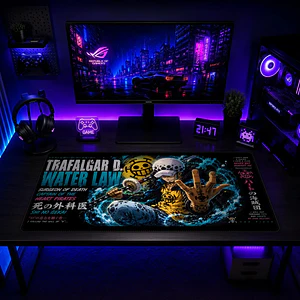 Mousepad Gamer One Piece Trafalgar Law Card Formato XXL