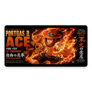 Mousepad One Piece Ace Card Waterproof