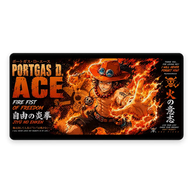 Mousepad One Piece Ace Card Waterproof 1