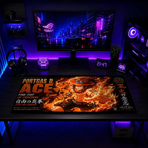 Mousepad One Piece Ace Card Waterproof