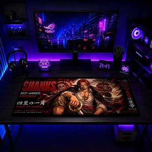 Mousepad Gamer One Piece Shanks Card Formato XXL