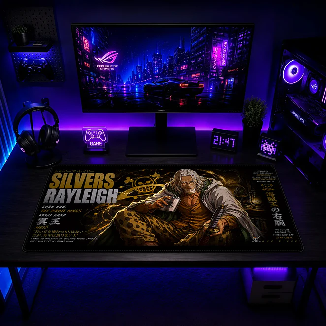 Mousepad Gamer One Piece Rayleigh Card Formato XXL 2