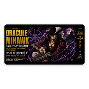 Mousepad Gamer One Piece Mihawk Card Formato XXL