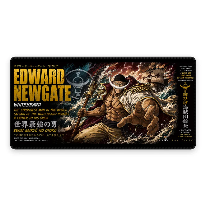 Mousepad One Piece Whitebeard Card Waterproof 1
