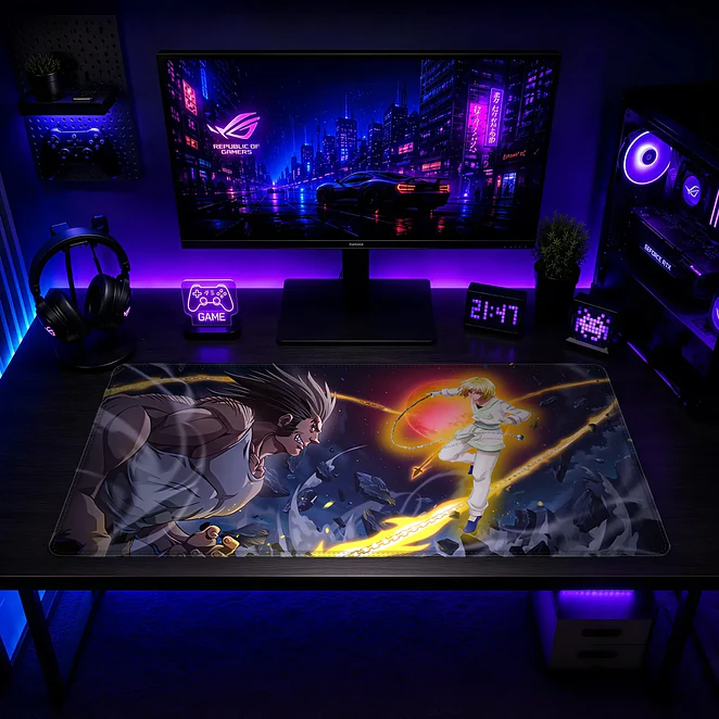 Mousepad Hunter X Hunter Killua Gon Rayo Batalla Waterproof 2