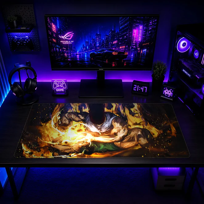 Mousepad Gamer Fuego Batalla Formato XXL 2