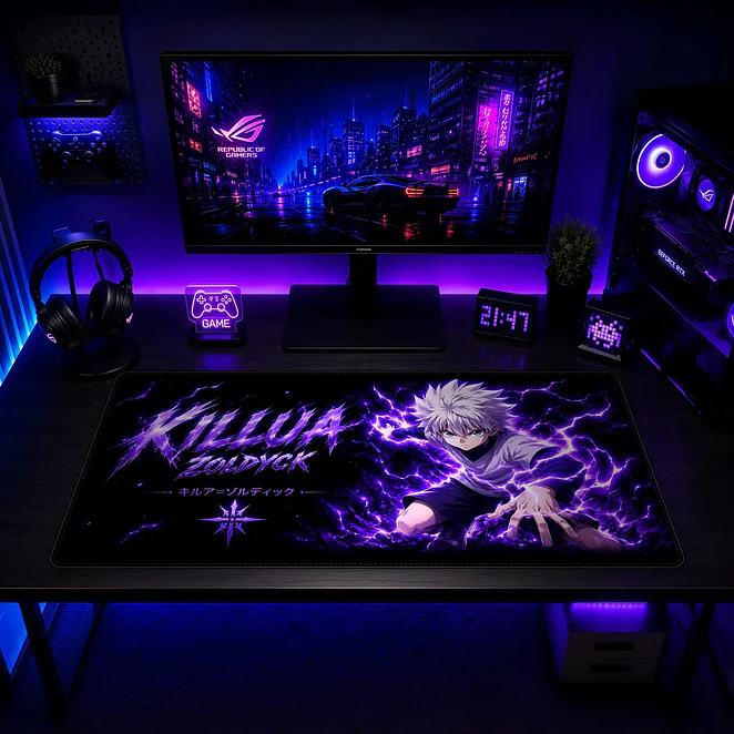 Mousepad Hunter X Hunter Killua Aura Blanca Waterproof 2