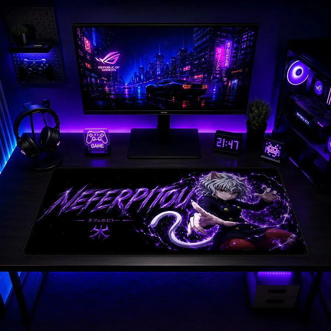 Mousepad Hunter X Hunter Neferpitou Púrpura Waterproof 2