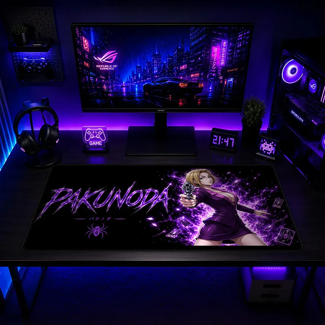 Mousepad Gamer Pakunoda Púrpura Formato XXL 2