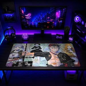 Mousepad XL Black Clover Asta Yuno Collage Premium