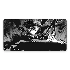 Mousepad Black Clover Asta Blanco Negro Waterproof