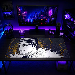 Mousepad Black Clover Magna Gris Fuego Waterproof