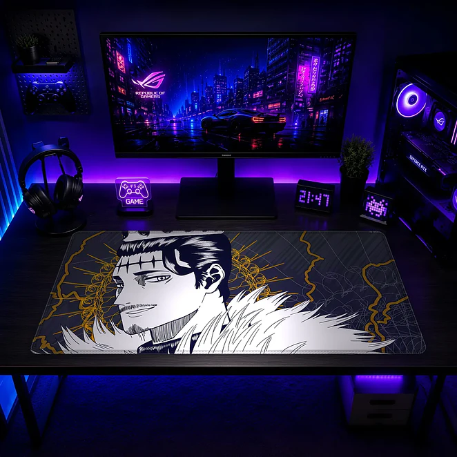 Mousepad Black Clover Magna Gris Fuego Waterproof 2