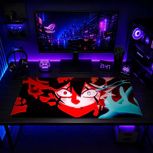 Mousepad Black Clover Asta Rojo Cyan Waterproof