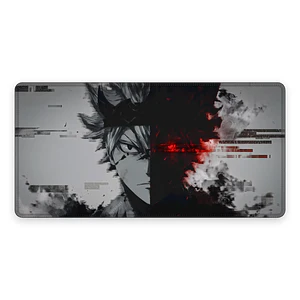 Mousepad Gamer Black Clover Asta Gris Rojo Dual Formato XXL