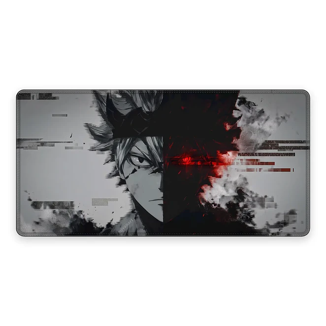 Mousepad Gamer Black Clover Asta Gris Rojo Dual Formato XXL 1