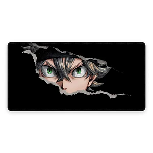 Mousepad Black Clover Asta Retrato Mirada Waterproof