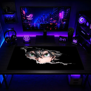 Mousepad Black Clover Asta Retrato Mirada Waterproof