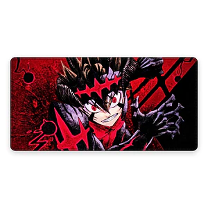 Mousepad XL Black Clover Asta Manga Rojo Fuego Premium