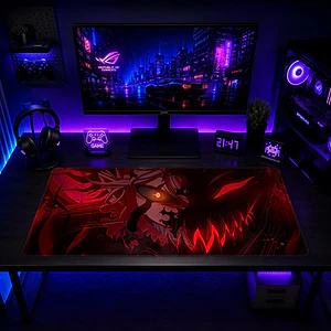 Mousepad Anime Black Clover Asta Cálido Dorado Fuego XL