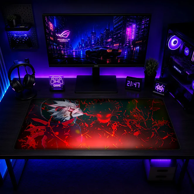 Mousepad Gamer Yuno Rojo Formato XXL 2