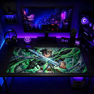 Mousepad Anime Black Clover Asta Verde Agua Fluidez XL