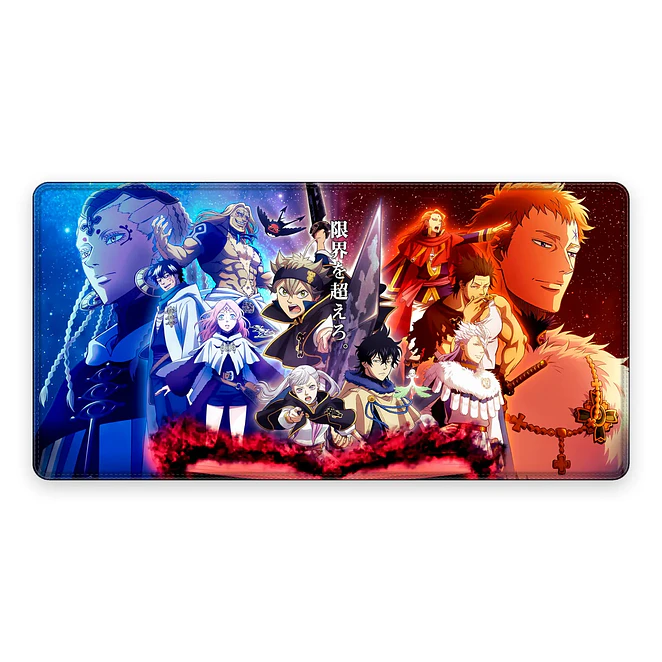 Mousepad Anime Black Clover Elenco Colores Arcoíris XL 1