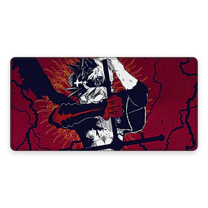 Mousepad Black Clover Asta Manga Rojo Acción Waterproof