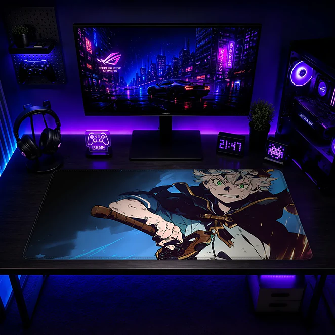 Mousepad Black Clover Asta Azul Espada Noble Waterproof 2