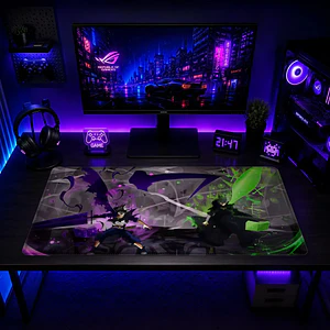 Mousepad Anime Black Clover Asta Púrpura Magia Oscura XL
