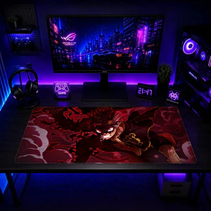Mousepad Black Clover Yuno Rojo Transformación Waterproof