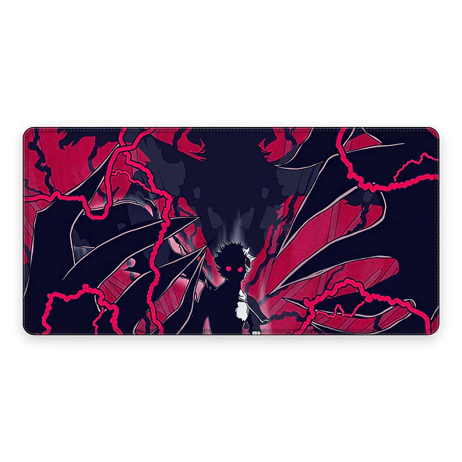 Mousepad Black Clover Asta Rosa Flor Poder Waterproof 1