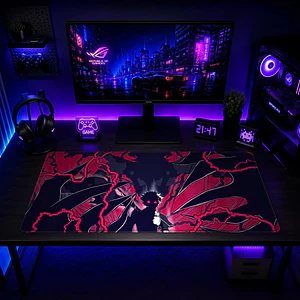Mousepad Black Clover Asta Rosa Flor Poder Waterproof