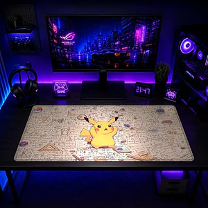 Mousepad Gamer Pokemon Pikachu Cientifico Formato XXL
