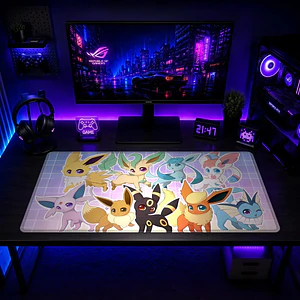 Mousepad Gamer Pokemon Eeveelutions Formato XXL