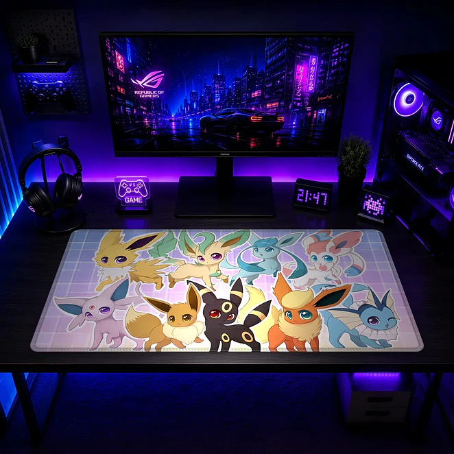 Mousepad Gamer Pokemon Eeveelutions Formato XXL 2