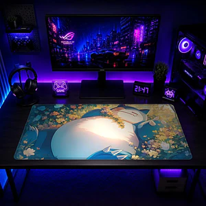 Mousepad Pokemon Snorlax Floral Waterproof