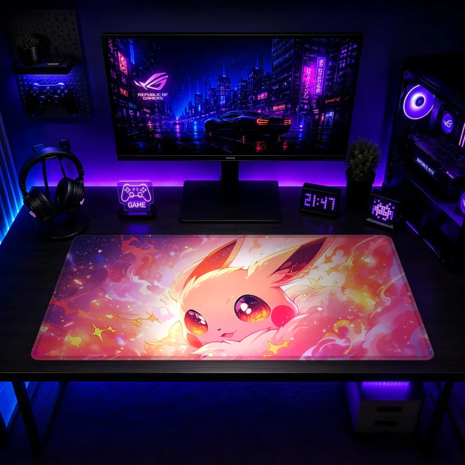 Mousepad Gamer Pokemon Eevee Cosmico Formato XXL 2