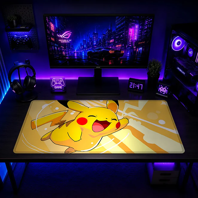 Mousepad XL Pokemon Pikachu Alegre Premium 2