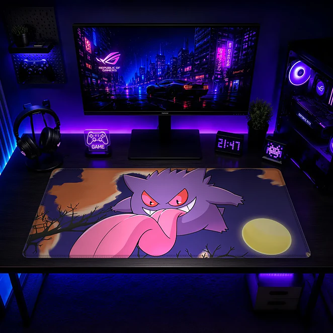 Mousepad Gamer Pokemon Gengar Nocturno Formato XXL 2