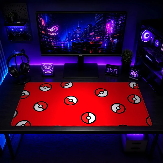Mousepad Pokemon Pokeball Roja Waterproof 2